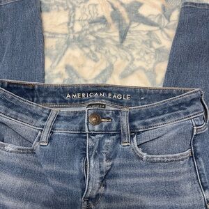 American Eagle Outfitters Women's Light Blue Skinny Jeans
